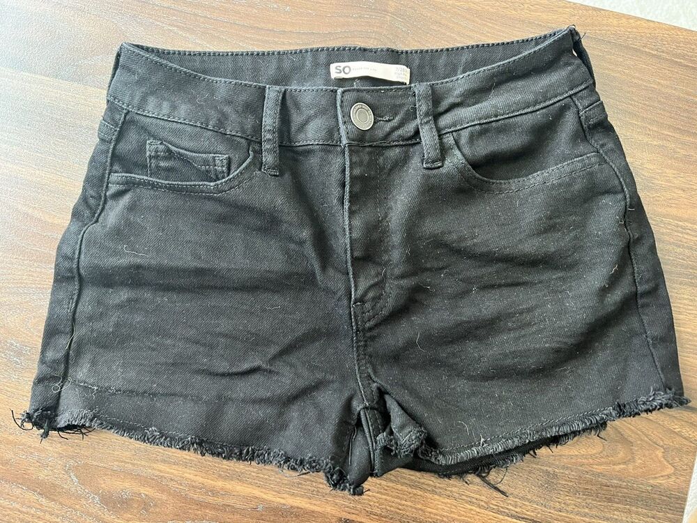 SO High Rise Black Jean Shorts 2" Inseam Size 7